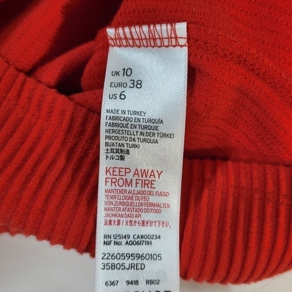 Top Shop Red Cut Out Halter Dress - Picture 5 of 6